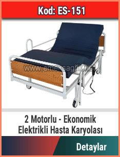 2 Motorlu Ekonomik Hasta Karyolası