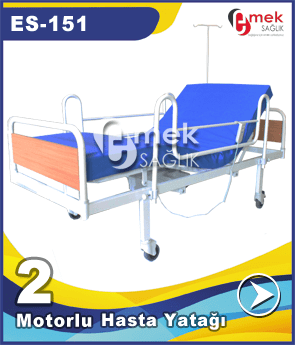 2 Motorlu Elektrikli Hasta Yatağı
