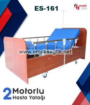 2 motorlu ahşap hasta yatağı modeli