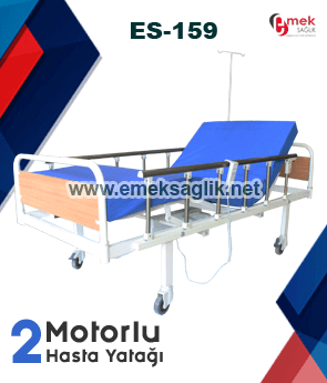 2 Motorlu Hasta Yatağı Mdf Başlıklı