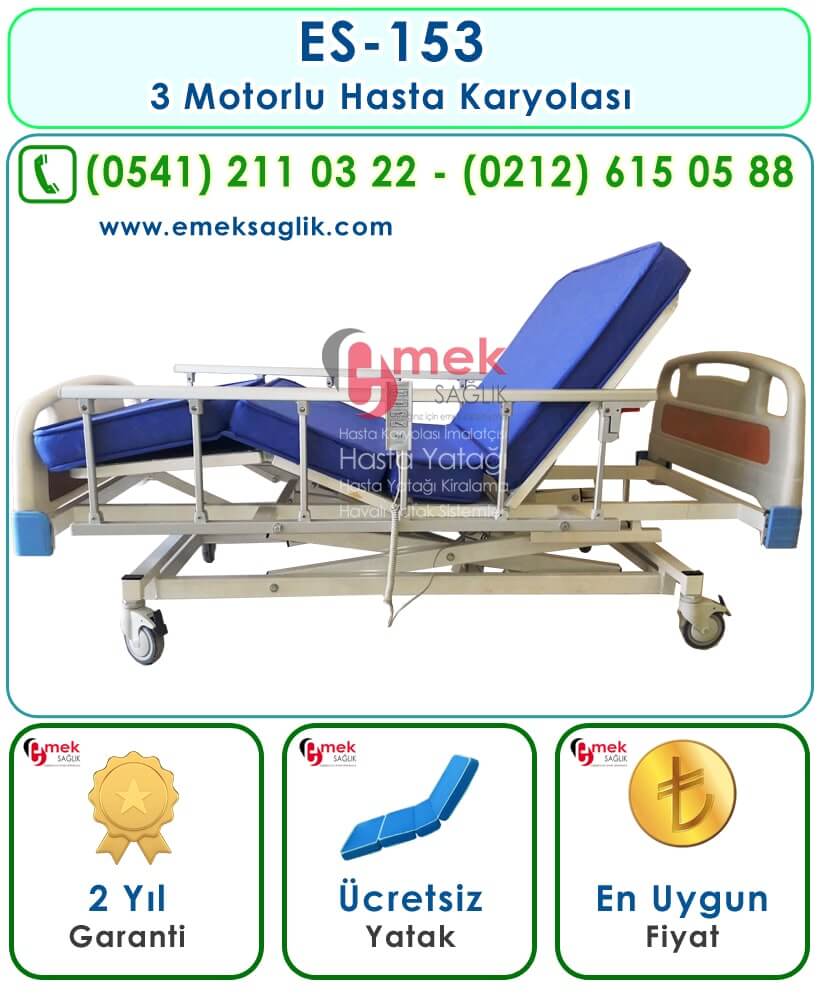 3 Motorlu Hasta Karyolası ES-153 Model