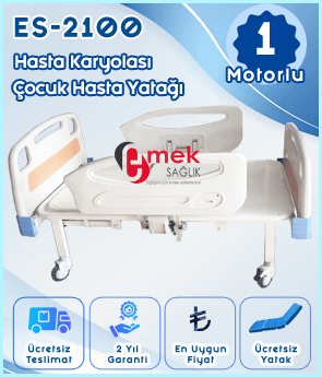 ES-2100 model 1 motorlu çocuk hasta yatağı