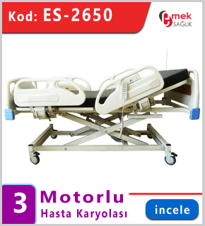 3 Motorlu Hasta Yatağı