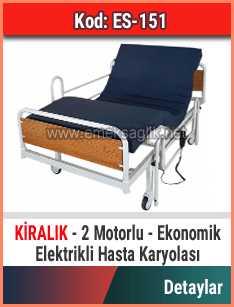 Ekonomik 2 motorlu kiralık hasta yatağı