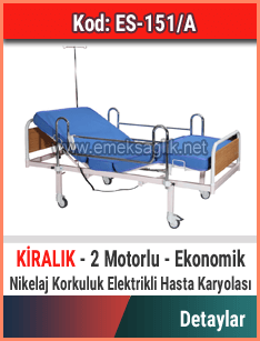 İki motorlu kiralık hasta karyolası