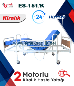 2 motorlu kiralık hasta yatağı 